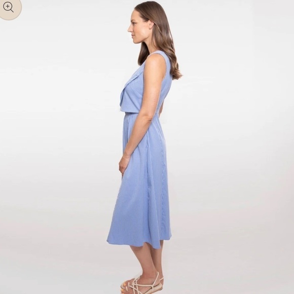 Madri Collection Crossover Dress Sky Blue Stripe XXL L2 - Picture 3 of 10